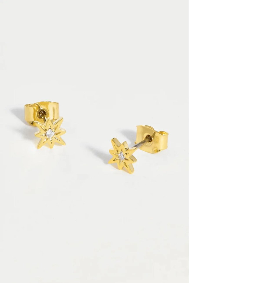 Accessories Estella Bartlett Earrings | North Star Stud With Cz