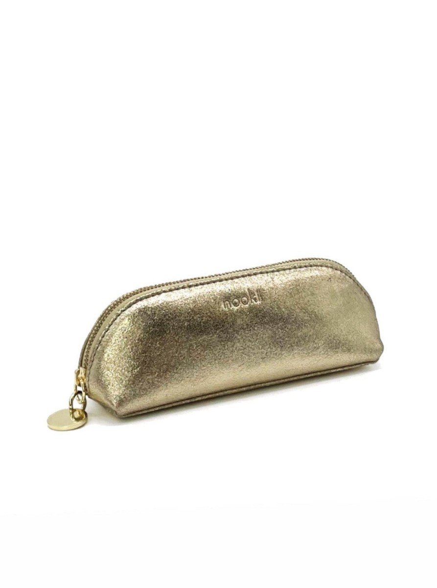 Accessories Nooki Design | Poppy Make-Up Bag - Metallic Gold