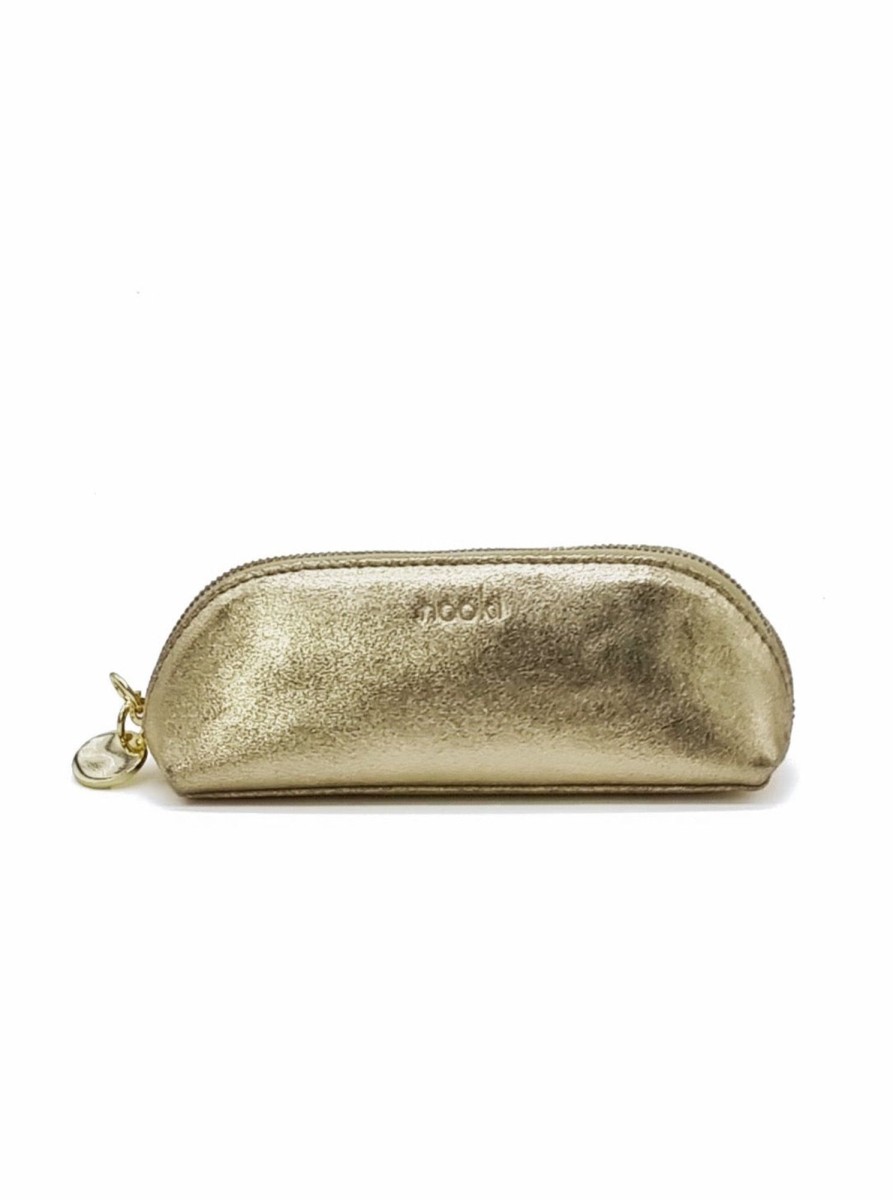 Accessories Nooki Design | Poppy Make-Up Bag - Metallic Gold