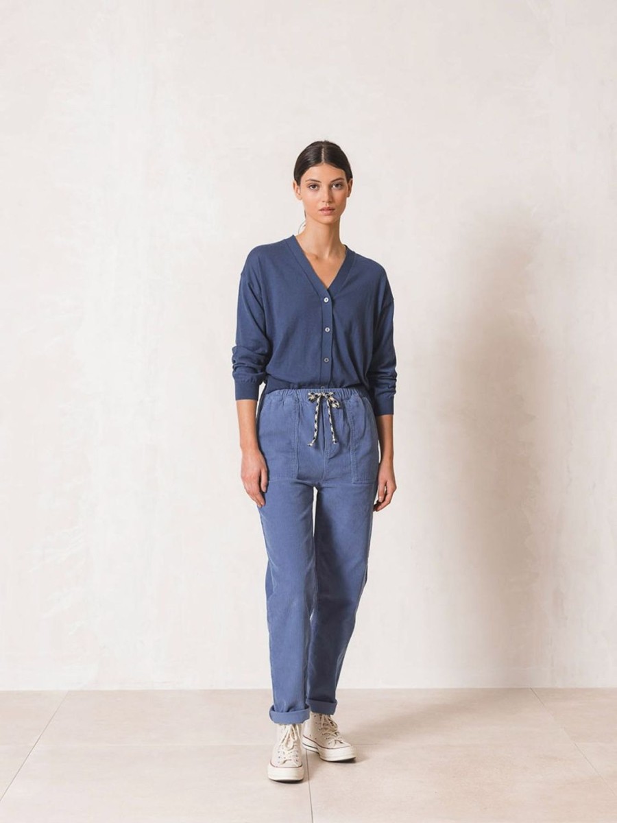 Clothing INDI&COLD | Micro Corduroy Trousers - Sky