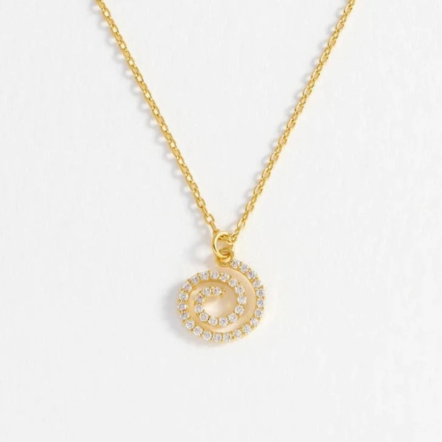 Accessories Estella Bartlett Necklaces | Swirl Necklace - Gold Plated