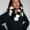 Accessories NOOKI DESIGN | Snuggy Faux Fur Snood-Black And White