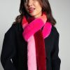 Accessories NOOKI DESIGN | Carousel Faux Fur Stripe Scarf-Coral