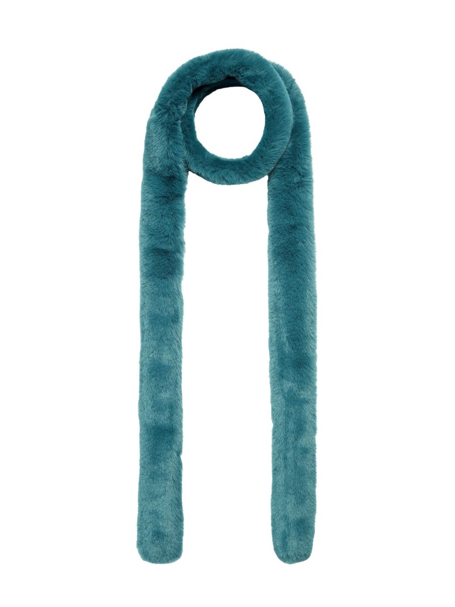 Accessories Nooki Design | Pasha Faux Fur Scarf-Peacock