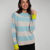 Clothing NOOKI DESIGN | Maxine Knitted Stripe Jumper-Duck Egg