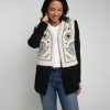 Clothing NOOKI DESIGN | Free Bird Embroidered Faux Shearling Gilet-Cream