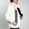 Accessories NOOKI DESIGN | Carousel Faux Fur Stripe Scarf-Nude