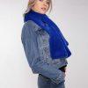 Accessories NOOKI DESIGN | Lexington Slot Through Faux Fur Scarf-Blue