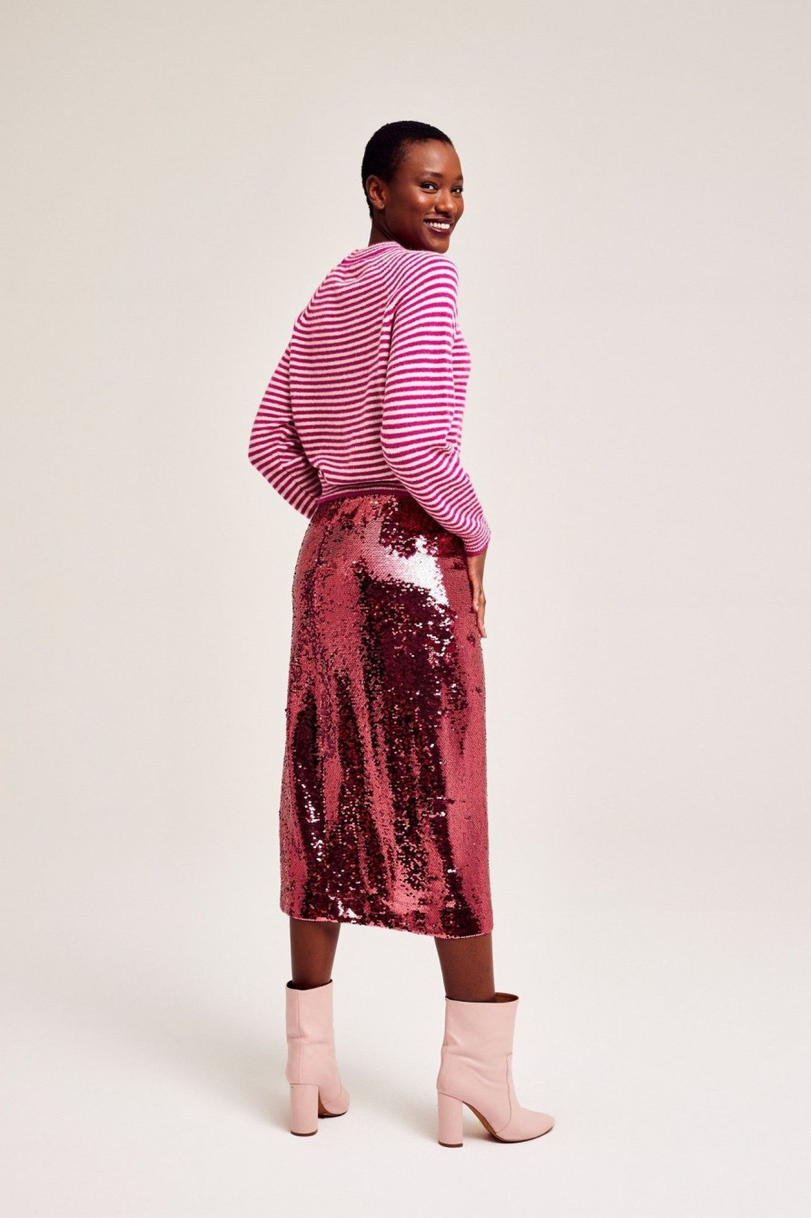 Clothing CKS FASHION | Skott Pink Sequined Skirt - Cks