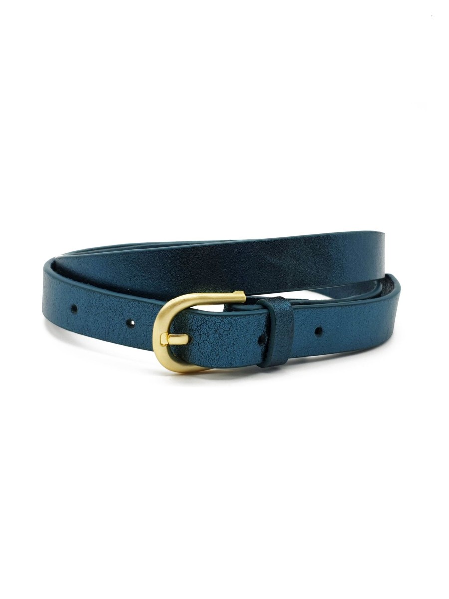 Accessories Nooki Design | Melena Metallic Belt - Teal