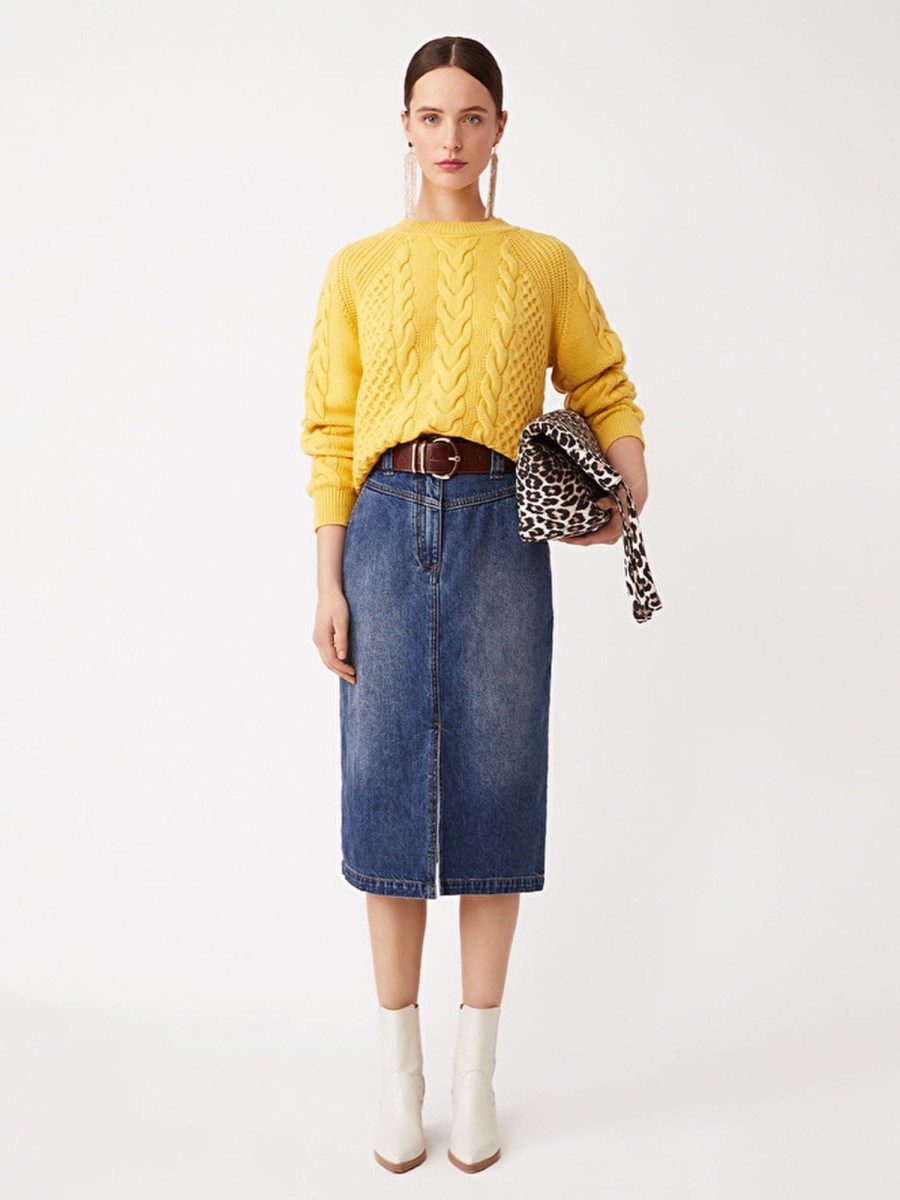 Clothing SUNCOO | Floyd Denim Midi Skirt