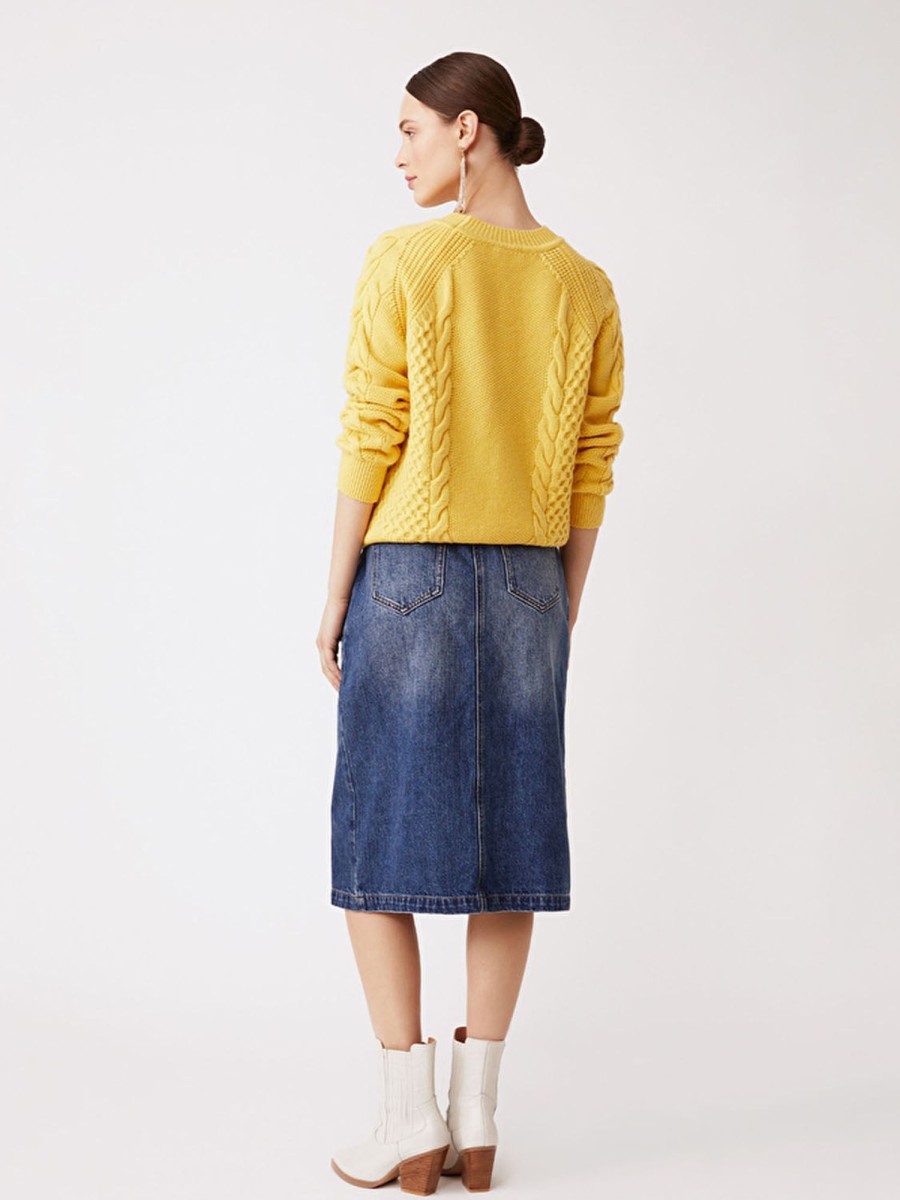 Clothing SUNCOO | Floyd Denim Midi Skirt