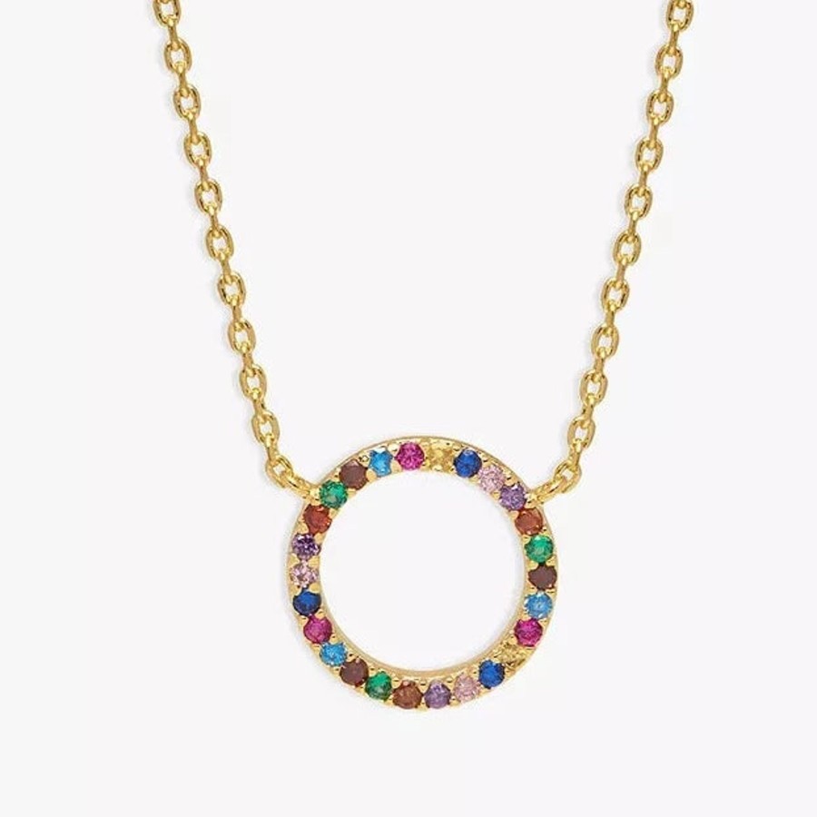 Accessories Estella Bartlett Necklaces | Multi Cz Circle Necklace - Gold Plated