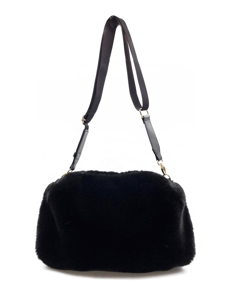 Accessories NOOKI DESIGN | Jackson Faux Fur Shoulder Bag-Black