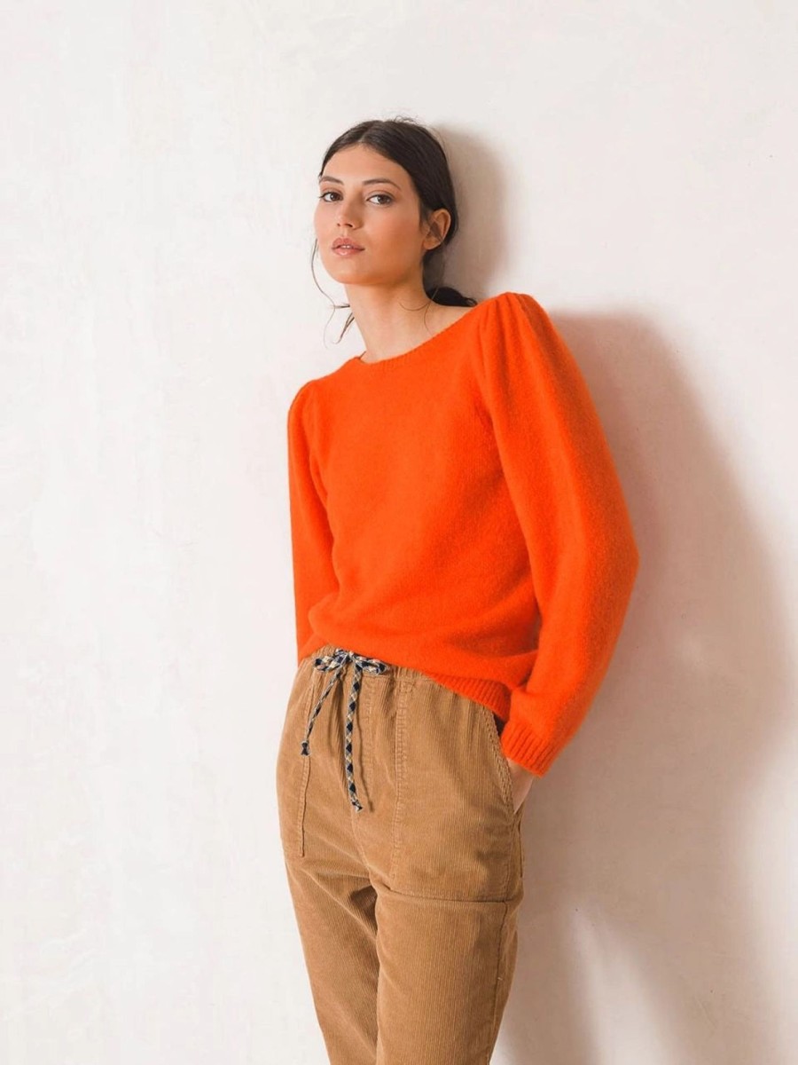 Clothing INDI&COLD | Fluor Puffed Jumper - Coral