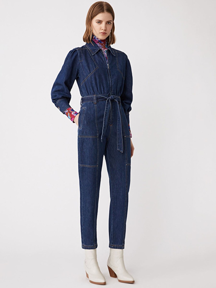 Clothing SUNCOO | Twist Denim Pantsuit