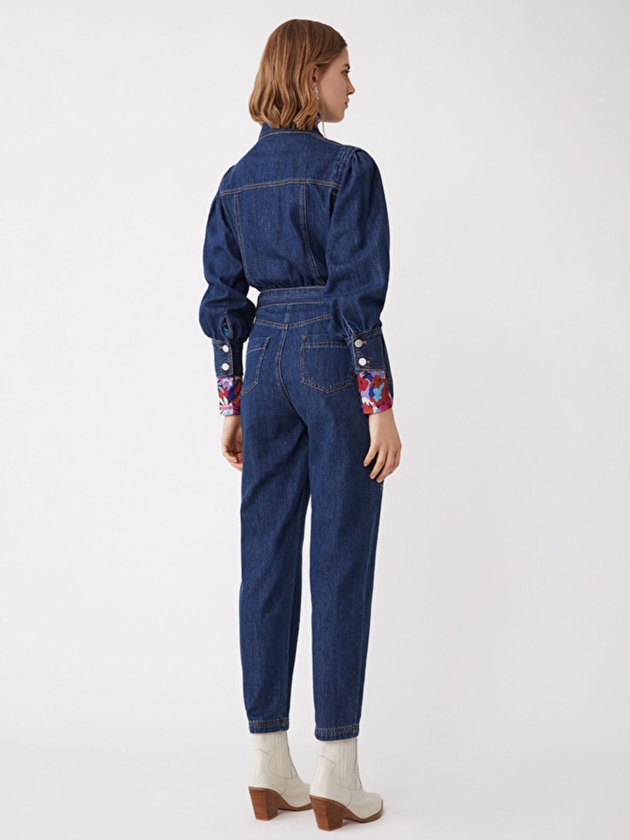 Clothing SUNCOO | Twist Denim Pantsuit