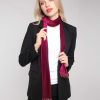 Accessories NOOKI DESIGN | Tuxedo Skinny Velvet Scarf With Beaded Fringe-Red