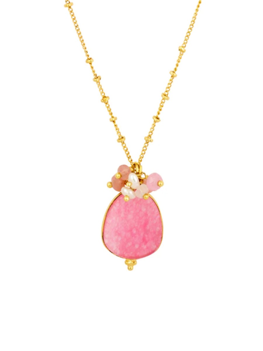 Accessories Ashiana Necklaces | Willow Necklace - Pink