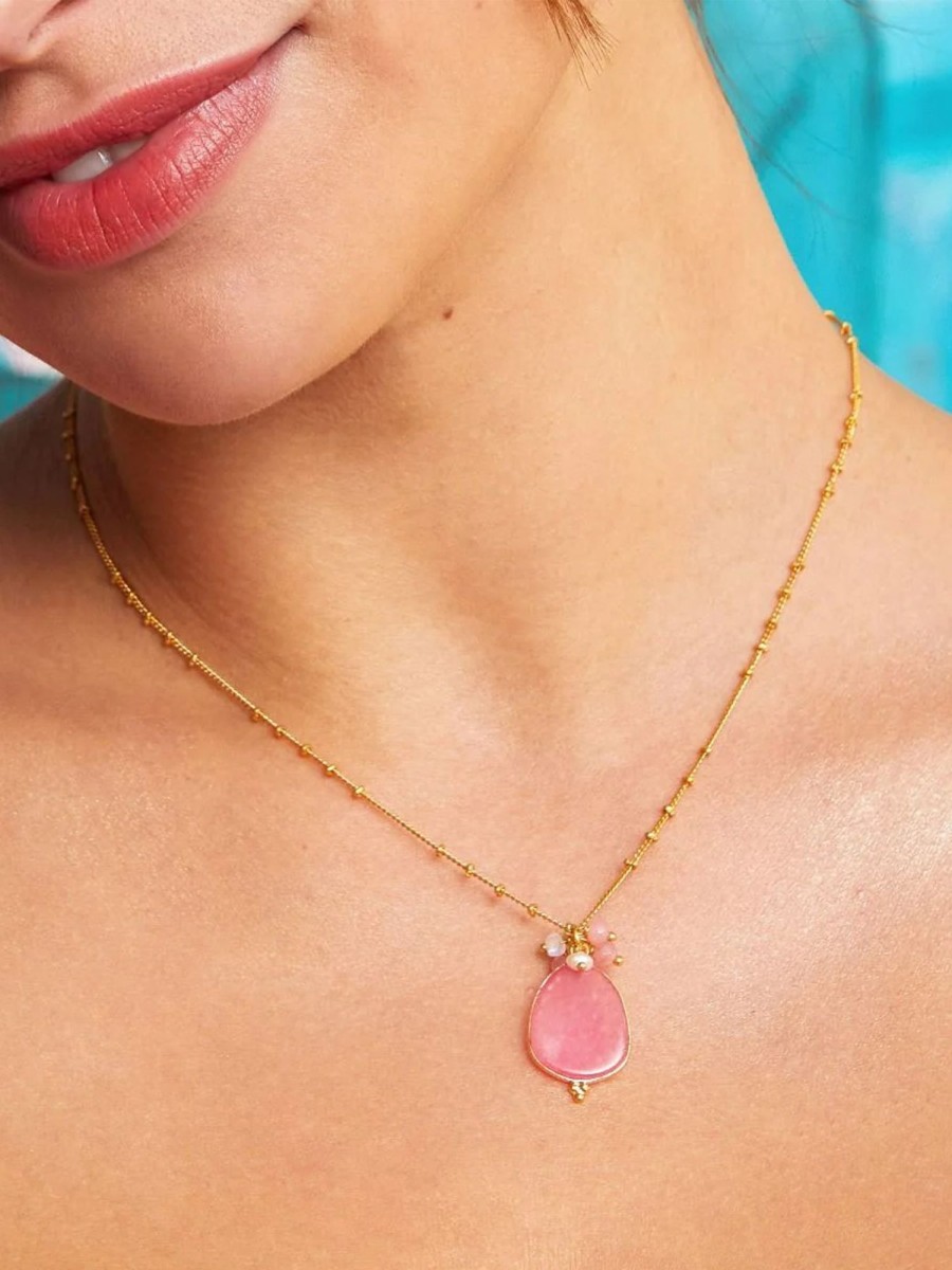 Accessories Ashiana Necklaces | Willow Necklace - Pink