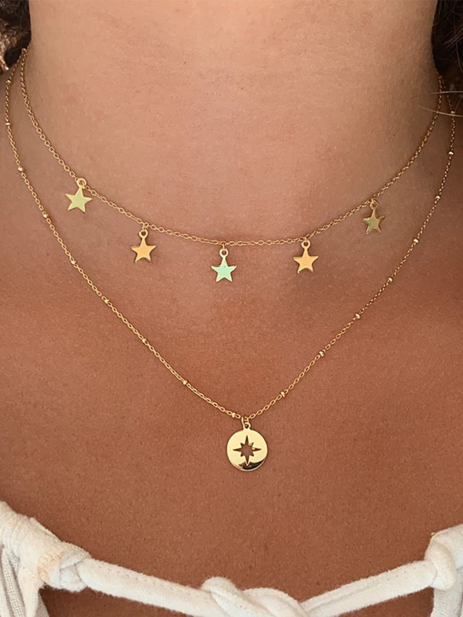 Accessories BOHO BETTY Necklaces | Asti Gold Star Charm Necklace