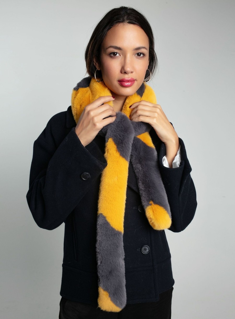 Accessories NOOKI DESIGN | Ziggy Faux Fur Scarf-Ochre