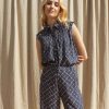 Clothing INDI&COLD Shirts & Blouses | Boris Sleeveless Shirt - Indigo