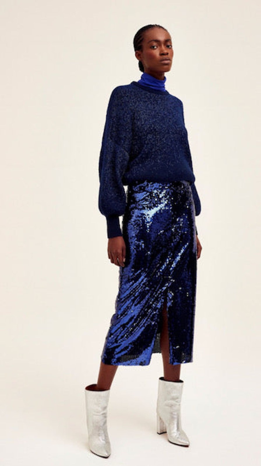 Clothing CKS FASHION | Skott Purple Sequined Skirt - Cks