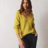 Clothing INDI&COLD | Fluor V-Neckline Jumper - Pistachio