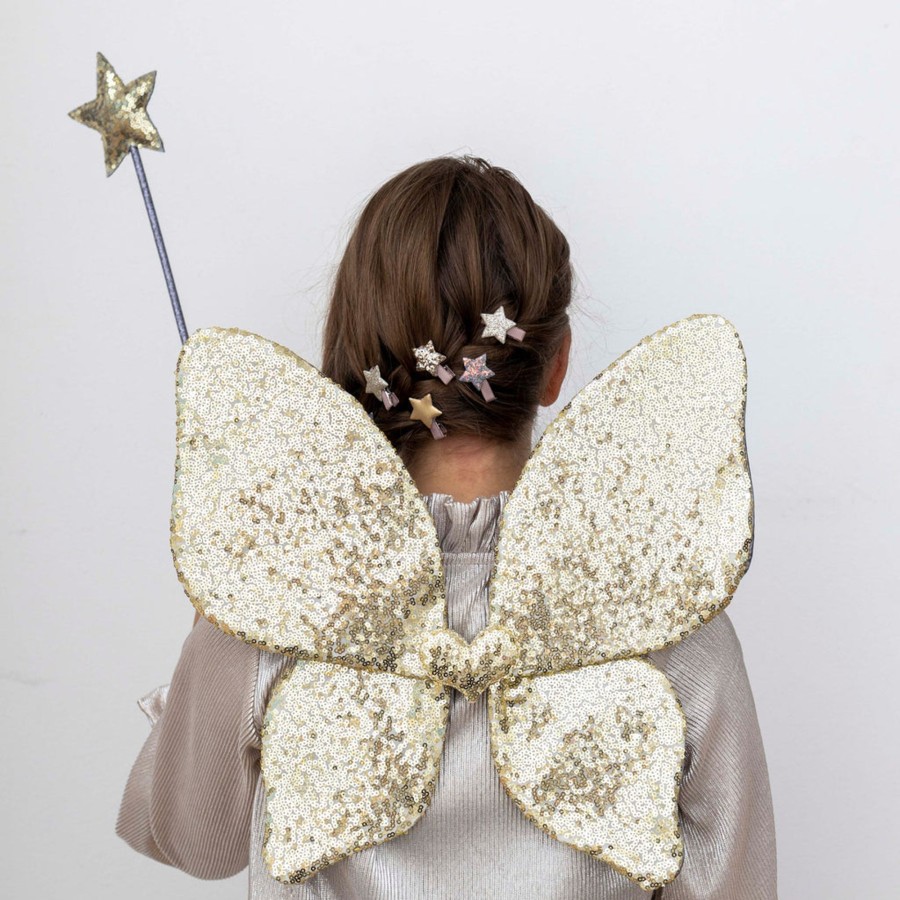 Kids MIMI & LULA | Sparkle Sequin Wings - Gold