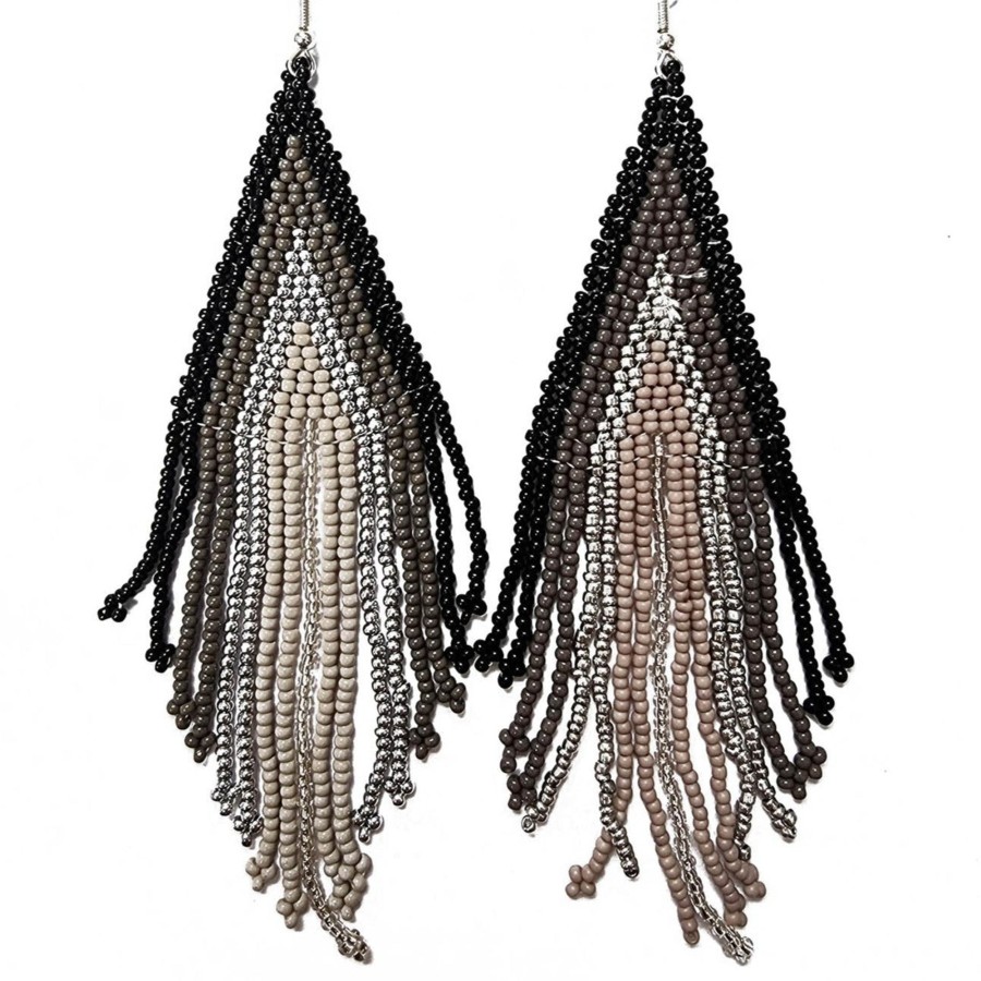 Accessories NOOKI DESIGN Earrings | Beaded Earrings - Black