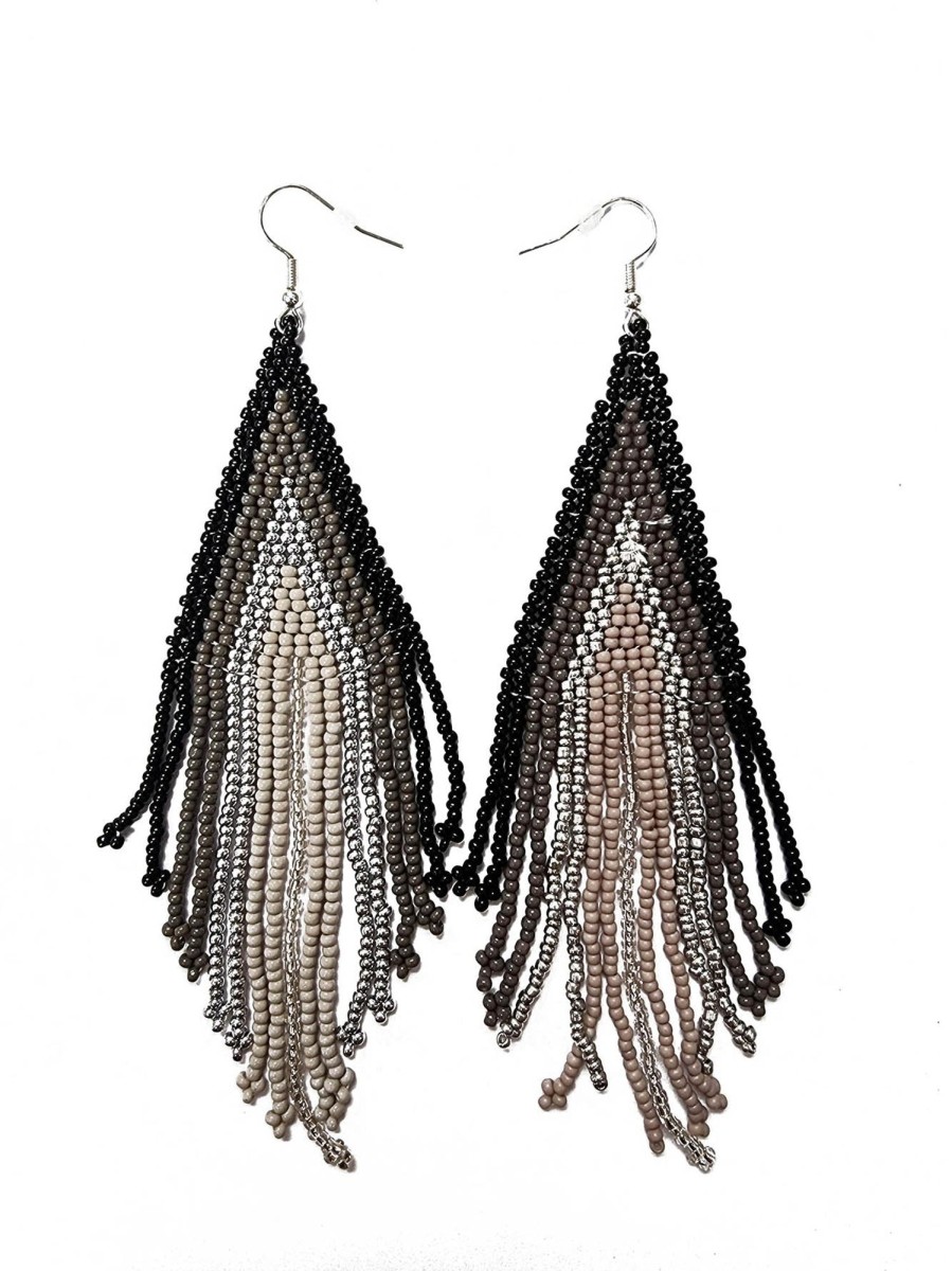 Accessories NOOKI DESIGN Earrings | Beaded Earrings - Black