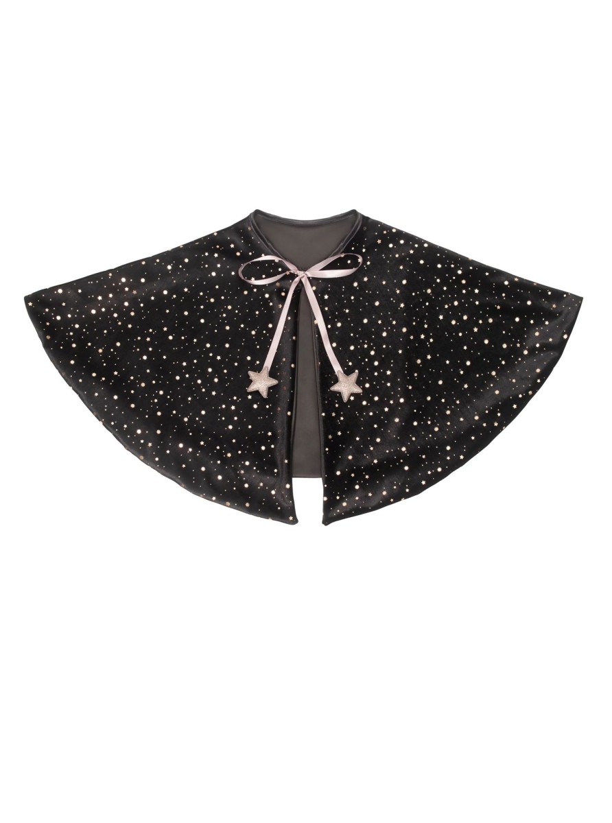 Kids MIMI & LULA | Raven Starry Velvet Witch Cape