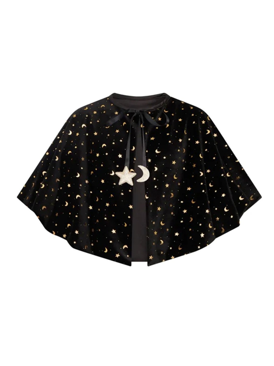 Kids MIMI & LULA | Black Magic Velvet Witch Cape