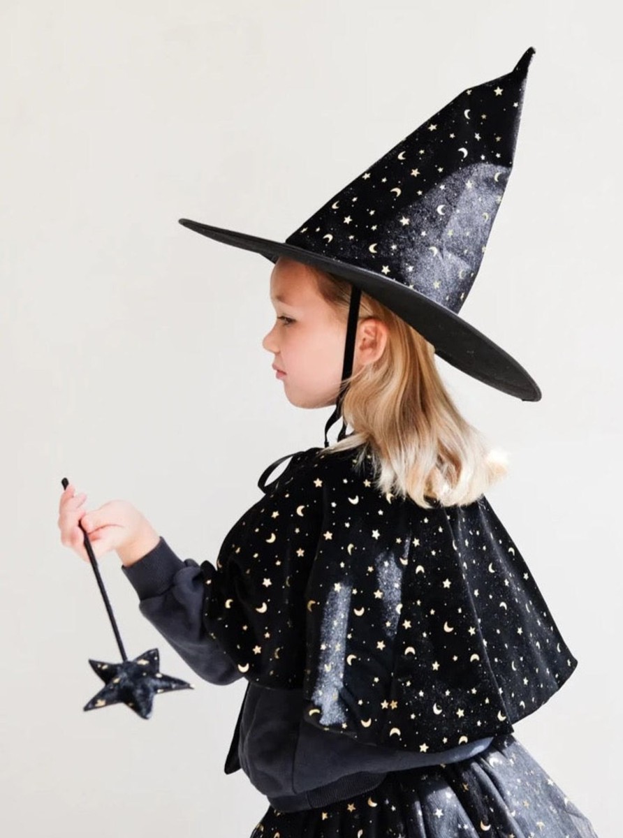 Kids MIMI & LULA | Black Magic Velvet Witch Cape