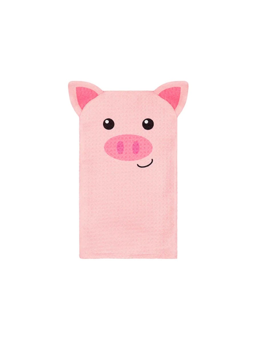 Kids Dock & Bay | Parker Pig Baby Towel - Hand