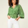 Clothing Louizon Shirts & Blouses | Airbagg Top - Vert