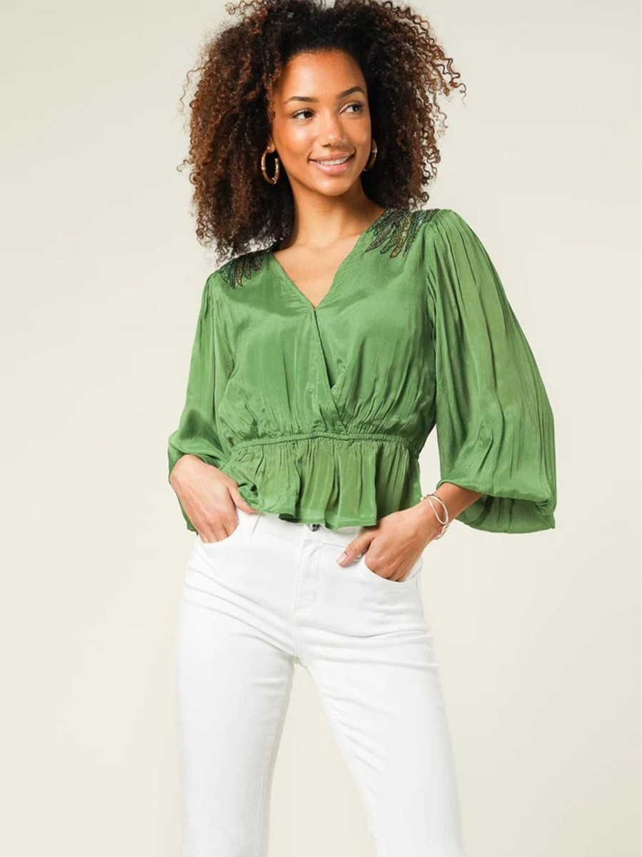 Clothing Louizon Shirts & Blouses | Airbagg Top - Vert