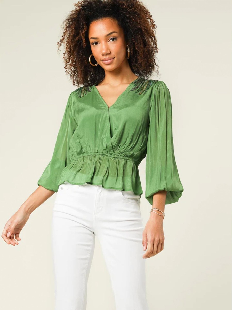 Clothing Louizon Shirts & Blouses | Airbagg Top - Vert