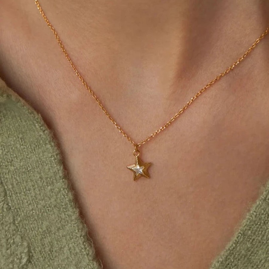 Accessories Estella Bartlett Necklaces | Star Necklace - Gold Plated