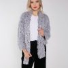 Accessories NOOKI DESIGN | Harlow Sequin And Faux Fur Scarf-Grey