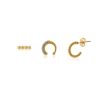 Accessories Big Metal Earrings | Juliette Piercing Pack Of Stud, Ear Cuff And Huggie - Gold