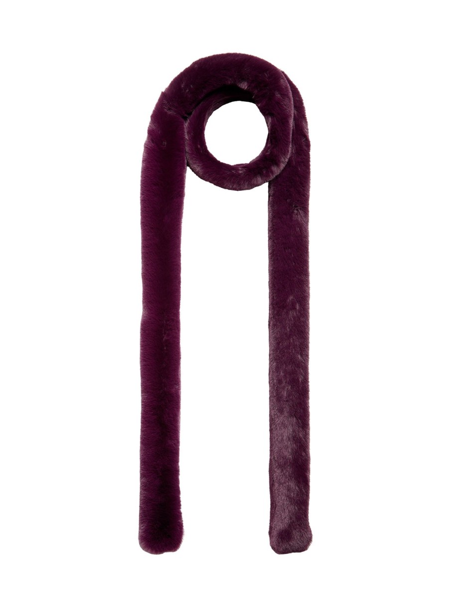 Accessories Nooki Design | Pasha Faux Fur Scarf-Plum