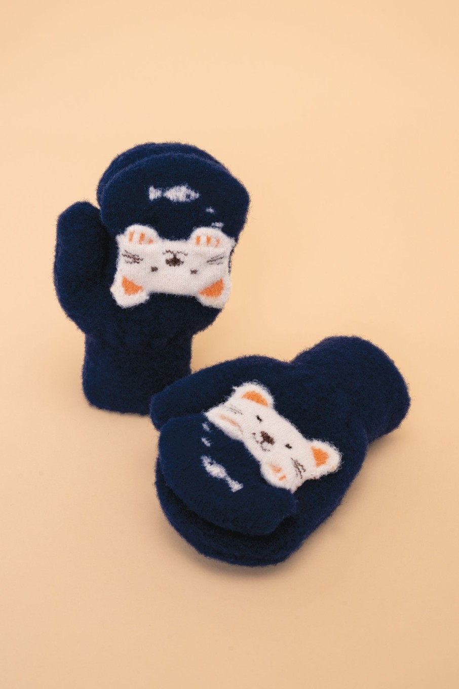 Kids Powder | Powder Pals Mitten - Kitty Navy