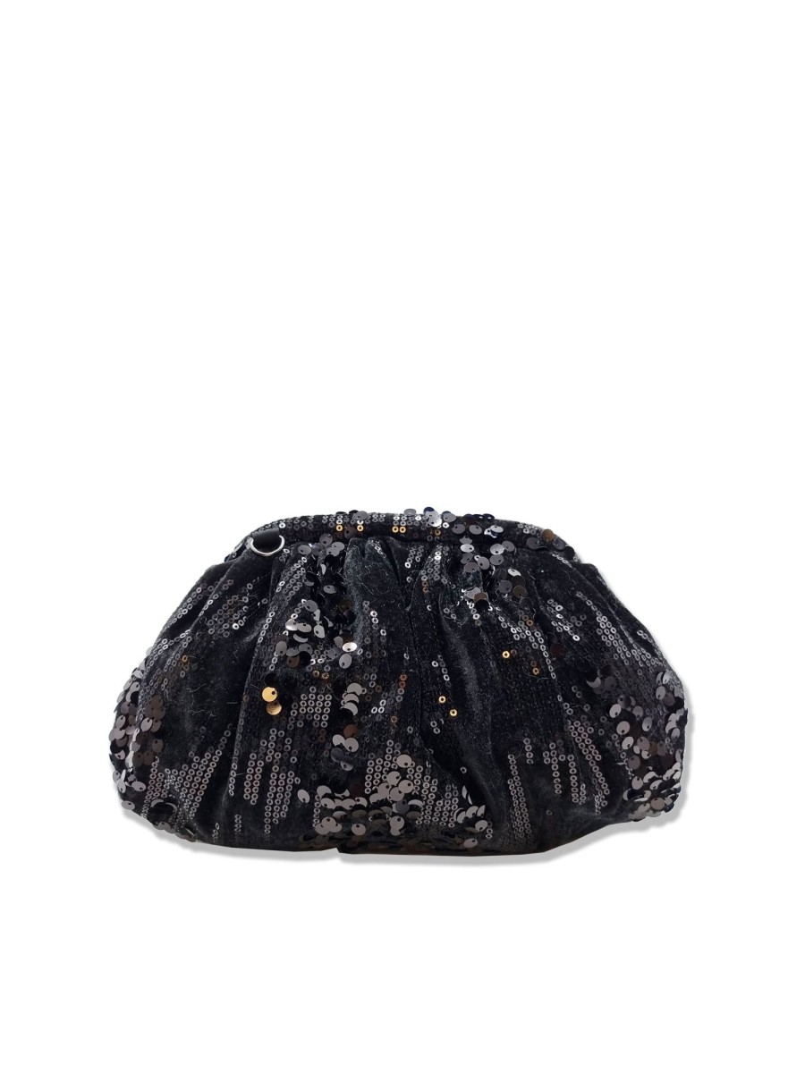 Accessories NOOKI DESIGN | Lucinda Sequin Velvet Clutch Bag With Strap