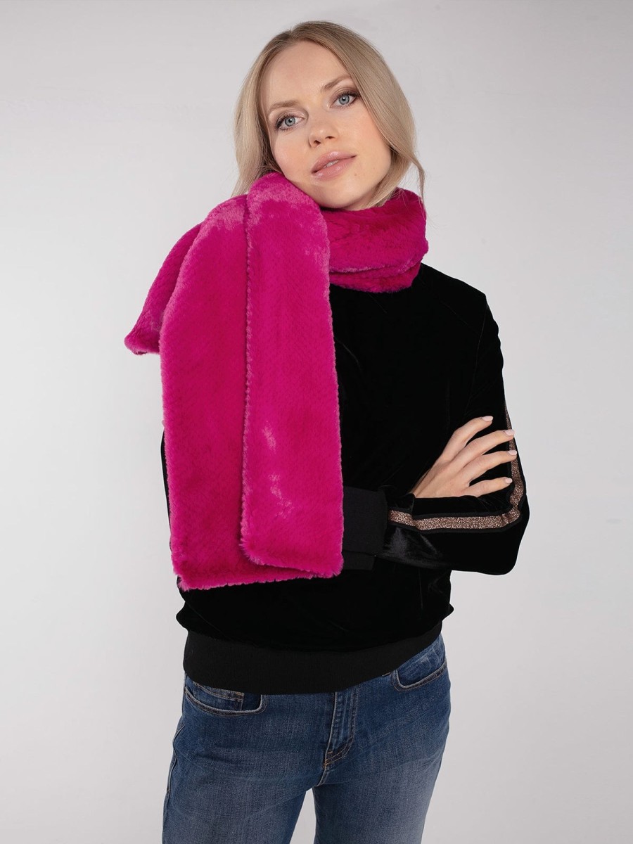 Accessories NOOKI DESIGN | Lexington Slot Through Faux Fur Scarf-Pink