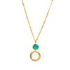 Accessories AZUNI Necklaces | Azuni Larissa Gemstone Necklace-Green Onyx