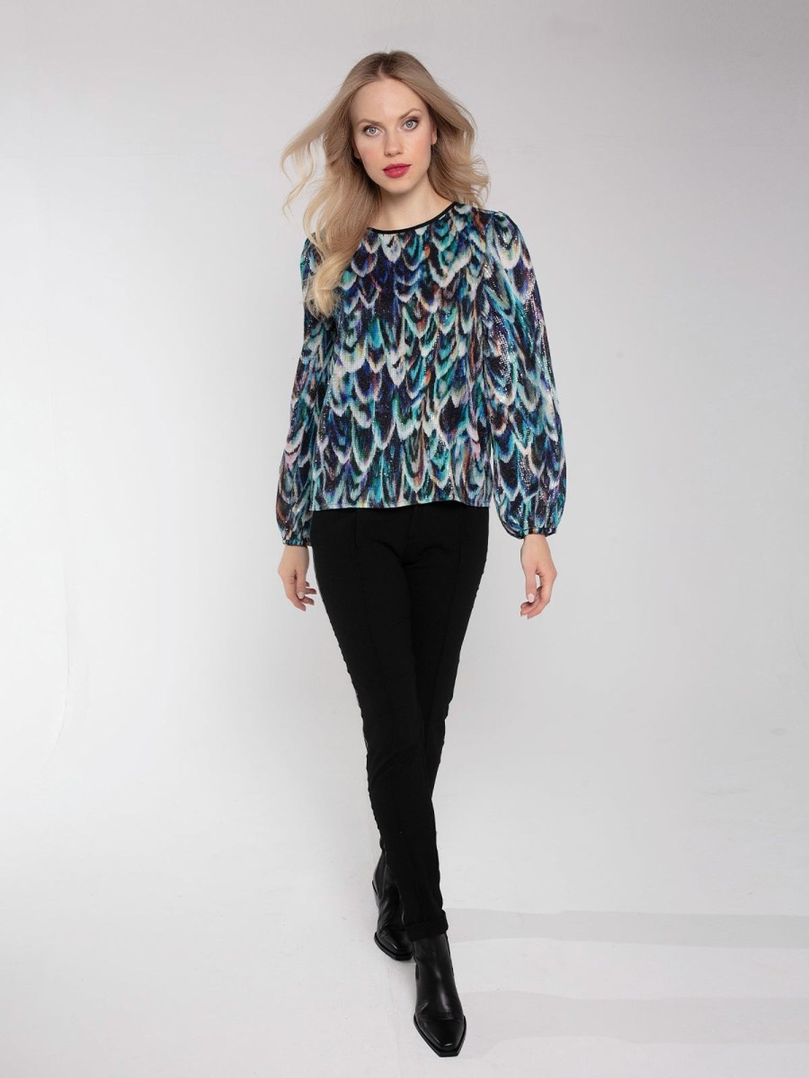 Clothing NOOKI DESIGN Shirts & Blouses | Klein Printed Sequin Blouse