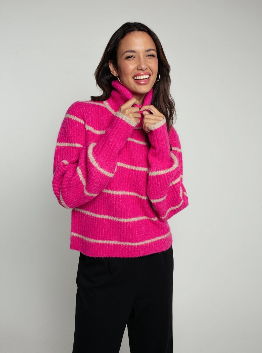 Clothing NOOKI DESIGN | Chiara Knitted Stripe Jumper-Pink