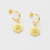 Accessories Estella Bartlett Earrings | Sunface Drop Charm Earring- Gold